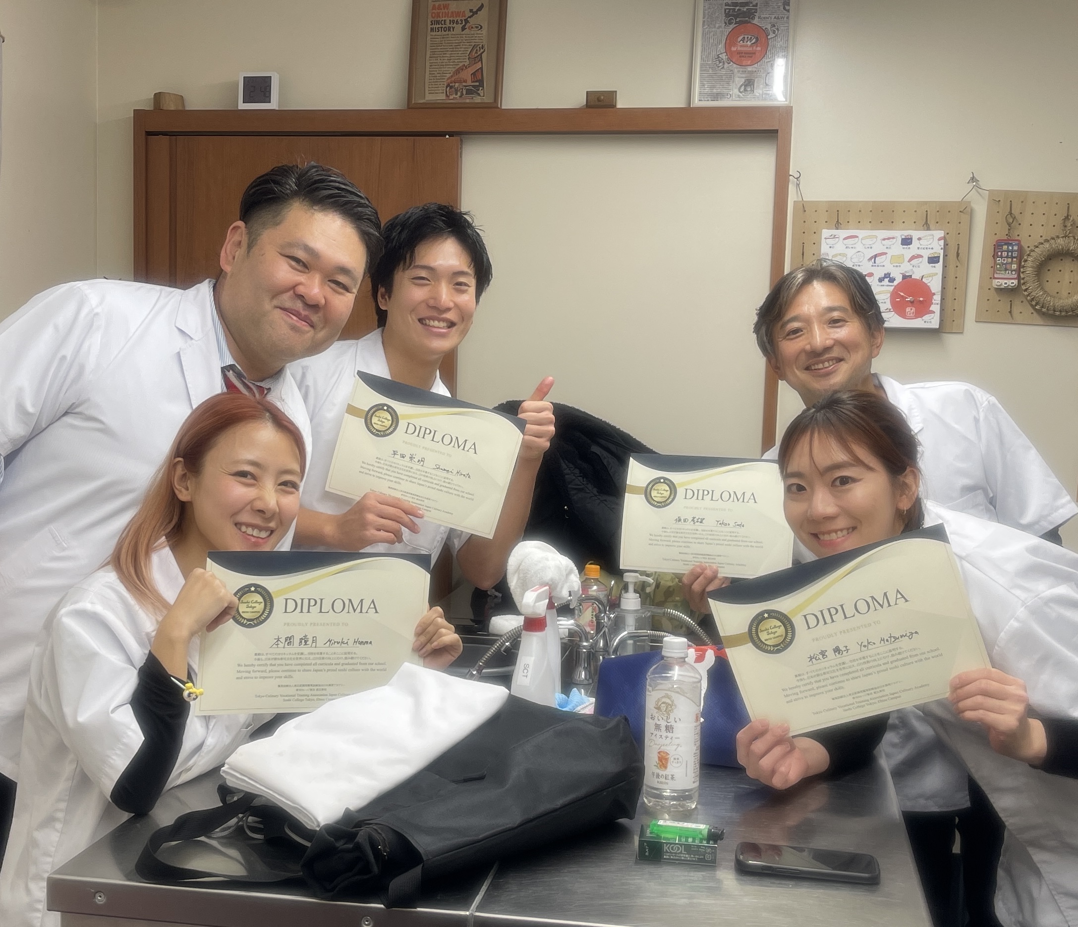 握り方の指導の様子